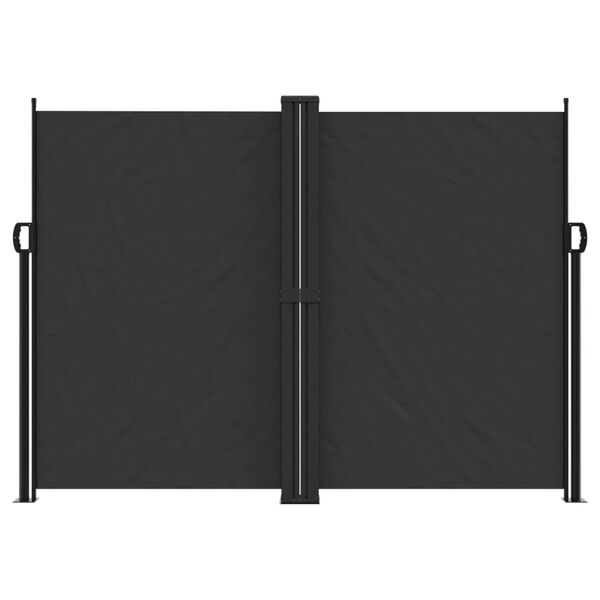 vidaXL Retractable Side Awning Black