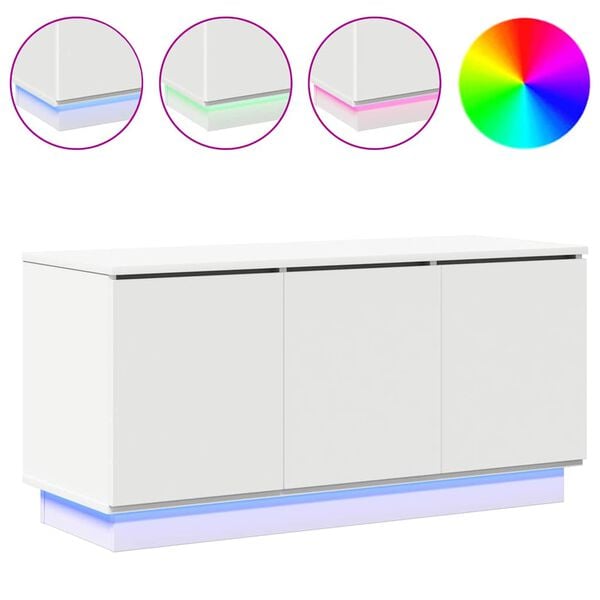 vidaXL TV Cabinet White 39.37 x 14.96 x 19.29 in Engineered Wood