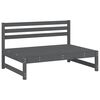 vidaXL Garden Lounge Set Grey Solid pine wood Medium Modular