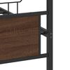 vidaXL Bed Frame Smoked oak Engineered wood and steel Double Bed Frame