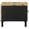 vidaXL Coffee Table Black Solid rough mango wood, iron Medium