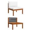 vidaXL Garden Lounge Set Cream Solid Acacia wood 6-Piece Modular