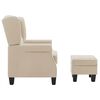 vidaXL Armchair Cream Fabric (100% polyester), plywood, plastic Medium