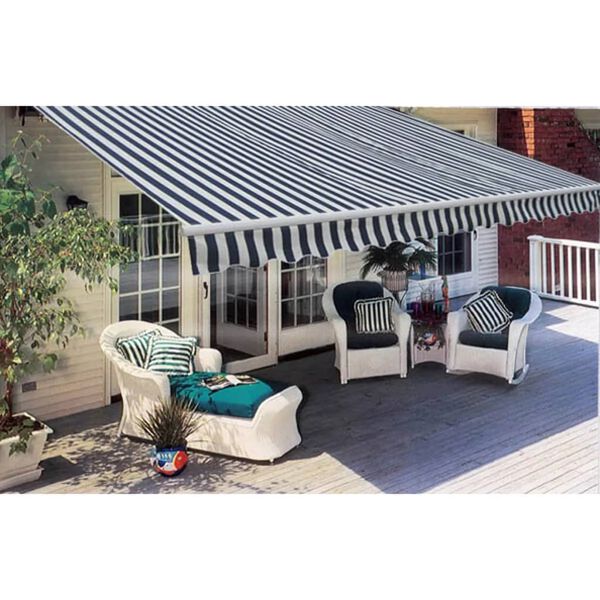 vidaXL Awning Navy blue and white