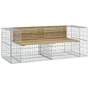vidaXL Garden Bench Natural Wood and Galvanized Steel