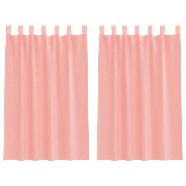 vidaXL Voile Curtains with Loops 2 pcs Pink 55.1x68.9"