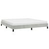 vidaXL Bed Frame Light Grey Velvet, Plywood, Engineered Wood King Sturdy