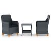 vidaXL Garden Lounge Set Dark grey and black