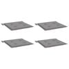vidaXL Chair Cushion Set of 4 Gray Oxford fabric, Foam fiber