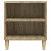 vidaXL TV Cabinet Sonoma oak Engineered wood, solid eucalyptus wood Medium