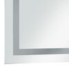 vidaXL Bathroom Mirror Silver Glass, Aluminum 19.7 x 23.6 in