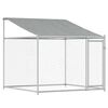 vidaXL Dog Cage Grey Galvanized Steel, Water-resistant Fabric Extra Large