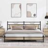 vidaXL Bed Frame Sonoma Oak Steel, Engineered Wood Double Bed Bed Frame