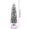 vidaXL Christmas Tree Green with White Flocked Snow PVC, Steel Slim