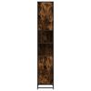 vidaXL Bathroom Cabinet Smoked Oak Engineered wood, metal Tall