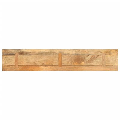 A wooden plank showing end view with several boards joined side by side.