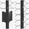 vidaXL Fence and Post Grey 4.92 x 328.08 ft Steel