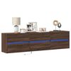 vidaXL TV Wall Cabinet Brown oak Engineered wood 70.9 in TV Wall Cabinet