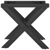 vidaXL Coffee Table Leg Black Steel Medium Durable Coffee Table Legs