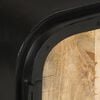 vidaXL Tv Cabinet Rough mango wood with black frame Rough mango wood, iron