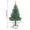 vidaXL Artificial Christmas Tree 150 LEDs&Ball Set&Flocked Snow 59.1"