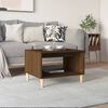 vidaXL Coffee Table Brown Oak Engineered wood, solid eucalyptus wood