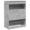 vidaXL Shoe Cabinet Concrete Grey Engineered wood Tall Shoe Cabinet