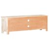 vidaXL TV Cabinet Whitewashed Acacia Solid Acacia Wood Medium TV Cabinet