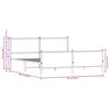 vidaXL Bed Frame Smoked oak Steel Super King Bed Frame Rectangular