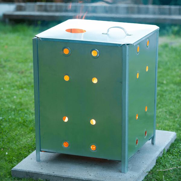 Nature Garden Incinerator Galvanized Galvanized Steel Medium Durable