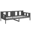 vidaXL Day Bed Grey Solid Pine Wood 31.5 x 79.0 in Convertible Design