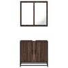vidaXL Bathroom Furniture Set Brown Oak Engineered wood, metal Standard