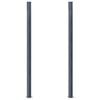 vidaXL Fence Posts 2 pcs Dark Gray 72.8" Aluminum