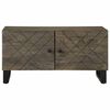 vidaXL Coffee Table Black Solid mango wood, engineered wood, metal Medium