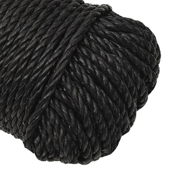 vidaXL Work Rope Black 0.31 " 164.0 ' Polypropylene