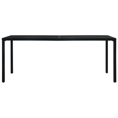 vidaXL Patio Table Black 70.9"x32.7"x28.3" Steel