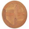 vidaXL Table Top Solid Teak Wood Round 1" 15.7"