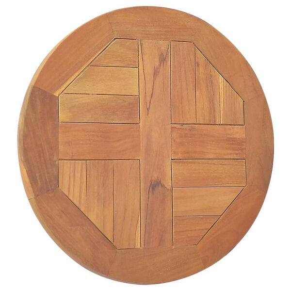 vidaXL Table Top Solid Teak Wood Round 1" 15.7"