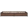 vidaXL Bed Frame Brown Oak Engineered Wood Small Single Durable