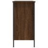 vidaXL Shoe Cabinet Brown Oak Engineered Wood Medium Industrial