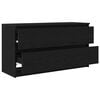 vidaXL TV Cabinet Black Engineered Wood 39.4 in x 13.8 in x 21.3 in