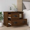 vidaXL Bedside Cabinet Brown Oak Engineered Wood 23.6 x 15.4 x 17.7 in