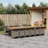 vidaXL Garden Dining Set Grey, Brown, Dark Grey