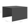 vidaXL Nesting Coffee Table Set Gray Engineered Wood Adjustable