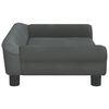 vidaXL Kids Sofa Dark Grey Velvet, solid pine wood, plastic, foam Mini