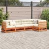 vidaXL Garden Sofa Set Wax brown Solid pine wood 5 Piece Set Modular