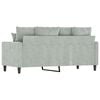 vidaXL 2-seater Sofa Light Grey Velvet (100% polyester), metal, textilene
