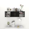 vidaXL Wall Shelf Black 40.2x11.8x11.4" Engineered Wood