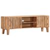 vidaXL TV Cabinet Natural Solid Acacia wood 51.2 x 11.8 x 17.7 in