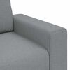 vidaXL Sofa Set Light grey Polyester fabric, metal, solid wood, plywood